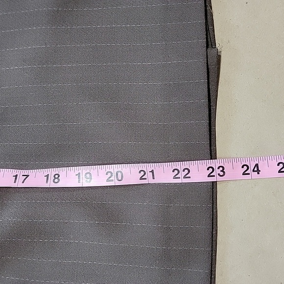 Kasper Size 12P Brown with Light Gray Stripe Pencil Skirt, Gently Used Condition - Picture 8 of 12
